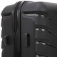 Комплект 3 куфара WINGS PHOENIX 2.0, издръжлив полипропилен, 4 колела на 360 градуса, черен, размери: 75x50x29см, 65x45x25см, 55x40x21см