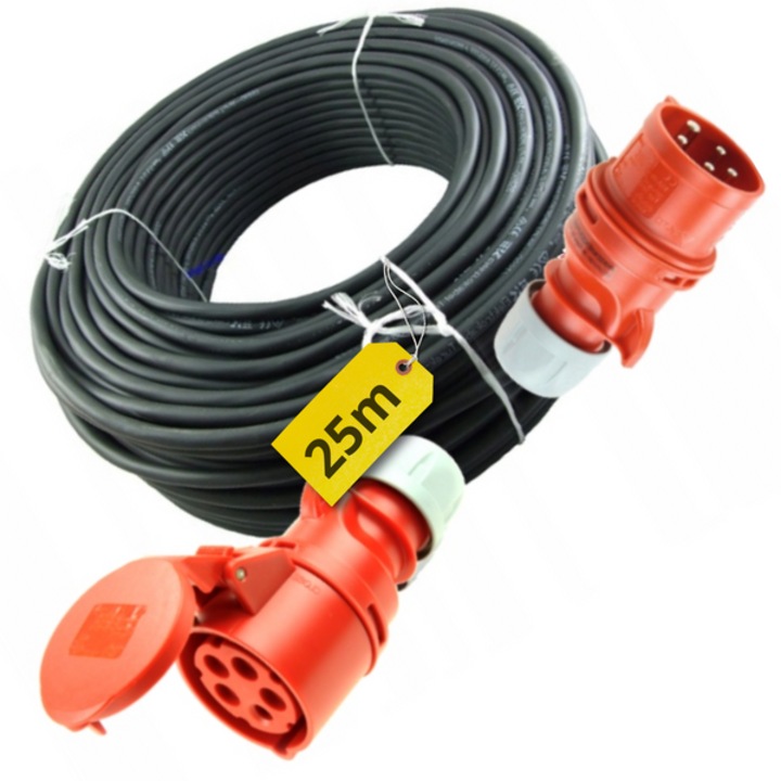 Prelungitor siloz 5x2,5mm 16A 25m H07RN-F, cablu din cauciuc, PCE