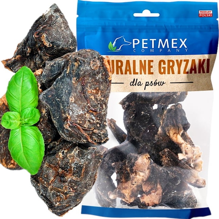 Természetes jutalomfalat kutyáknak, Petmex, szárított marhaszív, 100g, fehérjében gazdag, tartósítószermentes