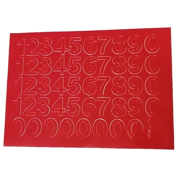 Комплект декоративни стикери PAMA 2,5 см с червени цифри 25x17 см