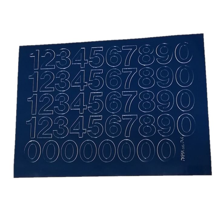 Комплект декоративни стикери PAMA с цифри 2,5 см, сини, 25x17 см