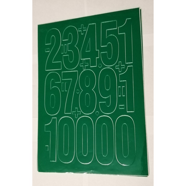 Комплект декоративни стикери PAMA 10 см със зелени цифри 25x35 см