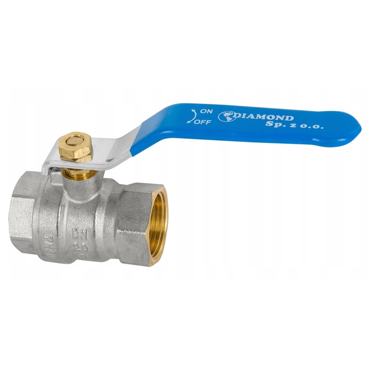 Robinet cu bila DIAMOND, 3 inch, PTFE, albastru, 152,5mm
