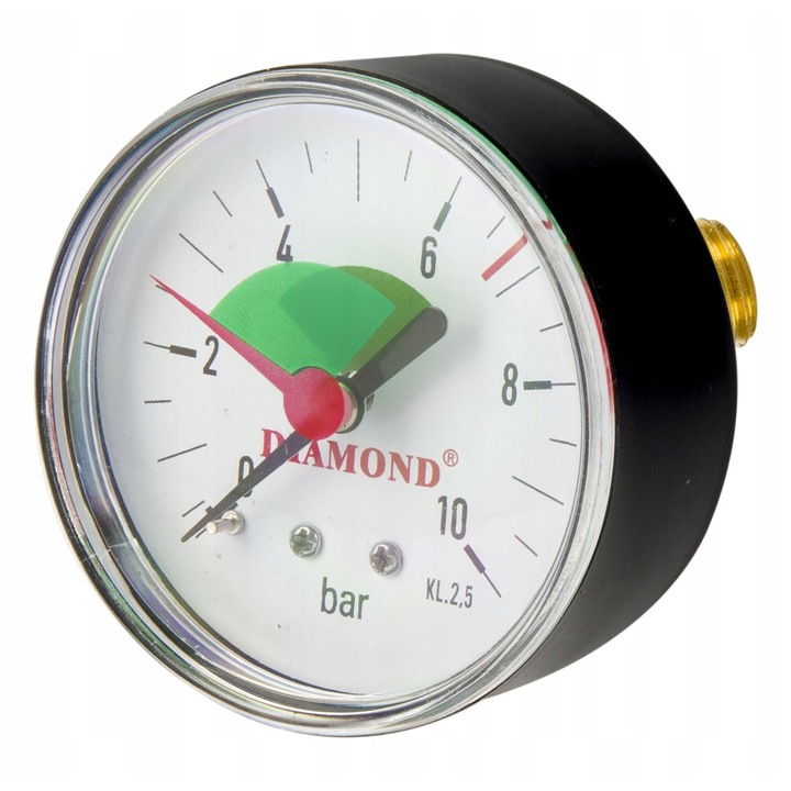 DIAMOND nyomásmérő, 63mm, 0-10 bar, GZ 1/4'', beépítéshez