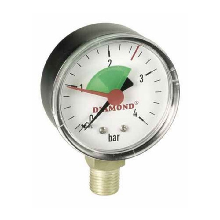 DIAMOND nyomásmérő, 63 mm, 0-2,5 bar, 1/4''