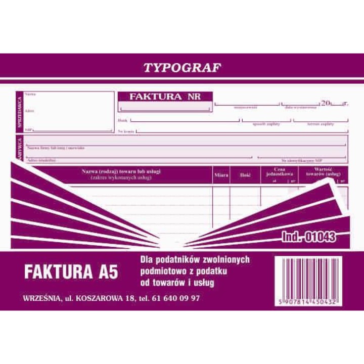 ÁFA-s számla A5, tipográfia, 80 kártya, önmásoló