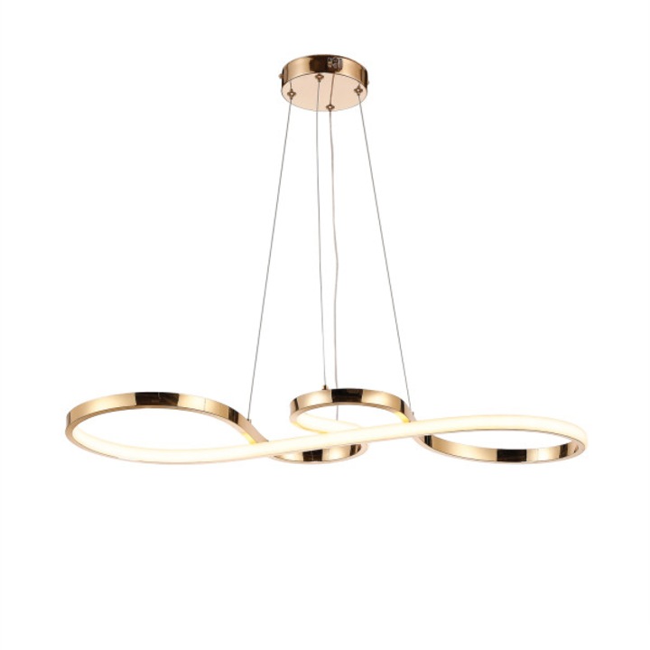 Suspensie lustra LED 35W 3000K aluminiu aurie 760x1200mm