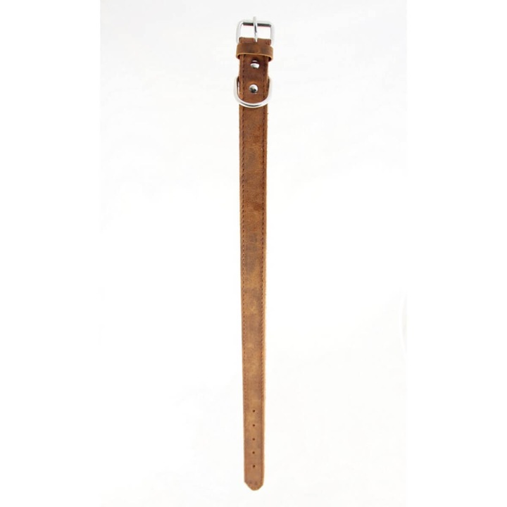 Zgarda Caini din Piele Naturala Dublata (3x60 cm) - Maro, PETRO, pentru Talie Medie Mare, Produsa Manual, Durabila si Eleganta