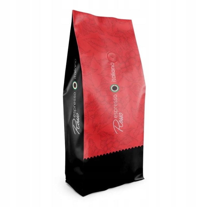 Cafea boabe Espresso Italiano Rosso 1kg, 20% Arabica, 80% Robusta, aroma de nuci