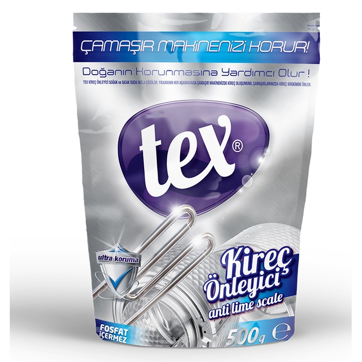 Pudra anti-calcar pentru masina de spalat rufe TEX 500 gr