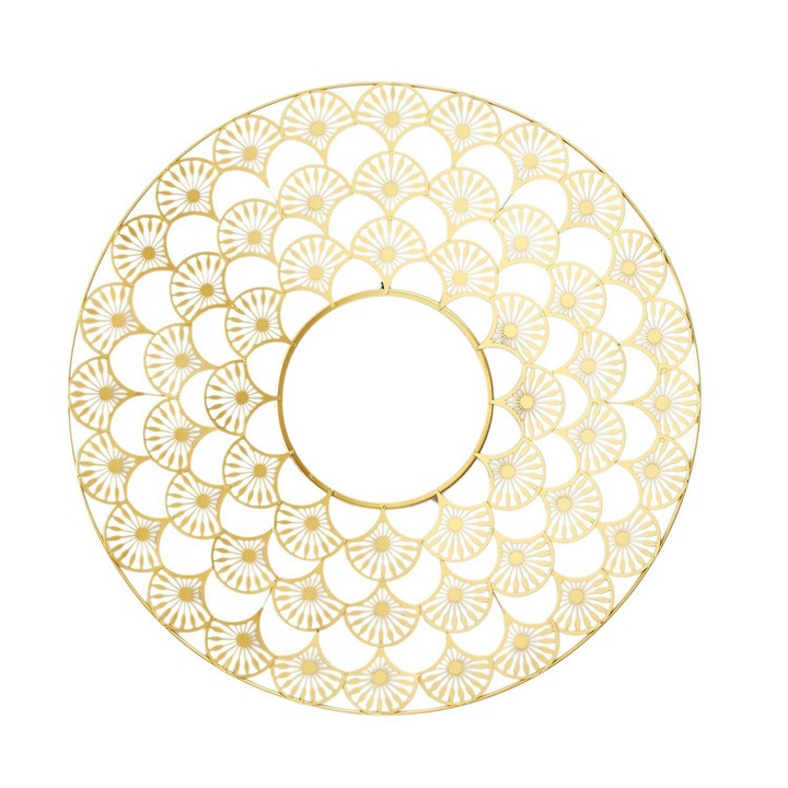 Mandala Mirror 70cm, Intesi, arany, elegáns design