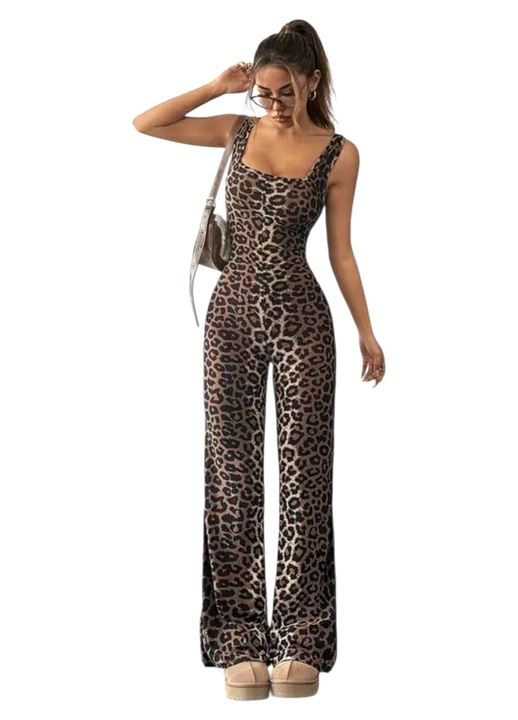 Salopeta dama, lunga, model animal print, M