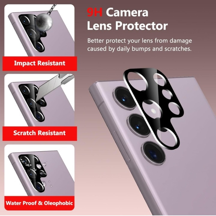 Set 2 Folii Protectie Ecran PRIVACY si 2 Folii Protectie pentru camere, compatibile Samsung S22 Ultra / S23 Ultra