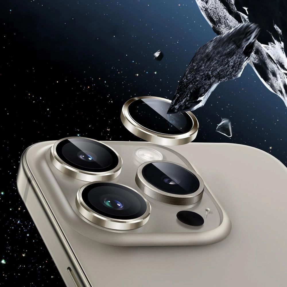 Folie sticla camera foto Tech-Protect CamRing Fit Plus compatibila cu iPhone 17, Mov