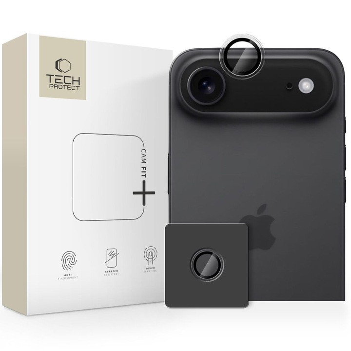 Tech-Protect Camring Fit Plus kameravédő fólia iPhone 17 Air készülékkel, átlátszó
