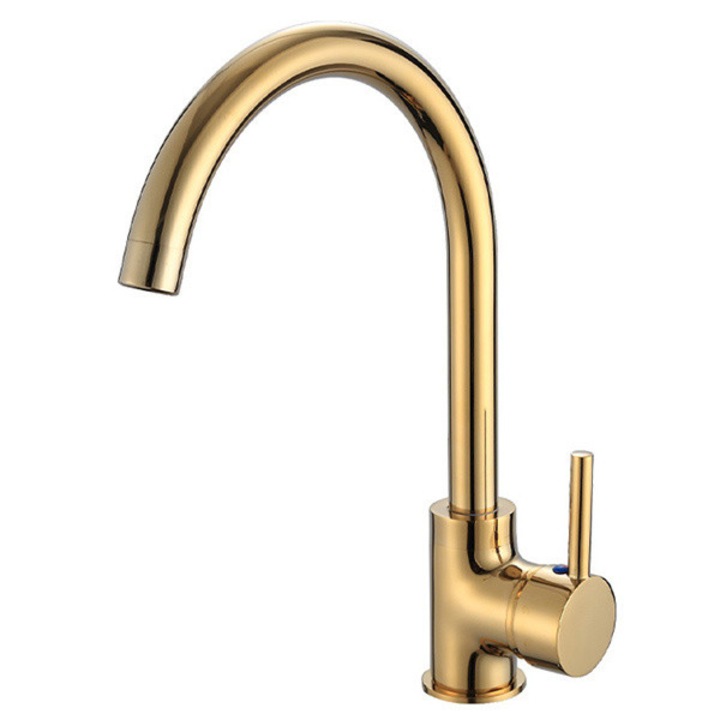 Silla S-2109B konyhai csaptelep, mozaik színű, arany színű, magassága 31 cm, sugara 19 cm, szett 2 db 35 cm-es csatlakozócsővel