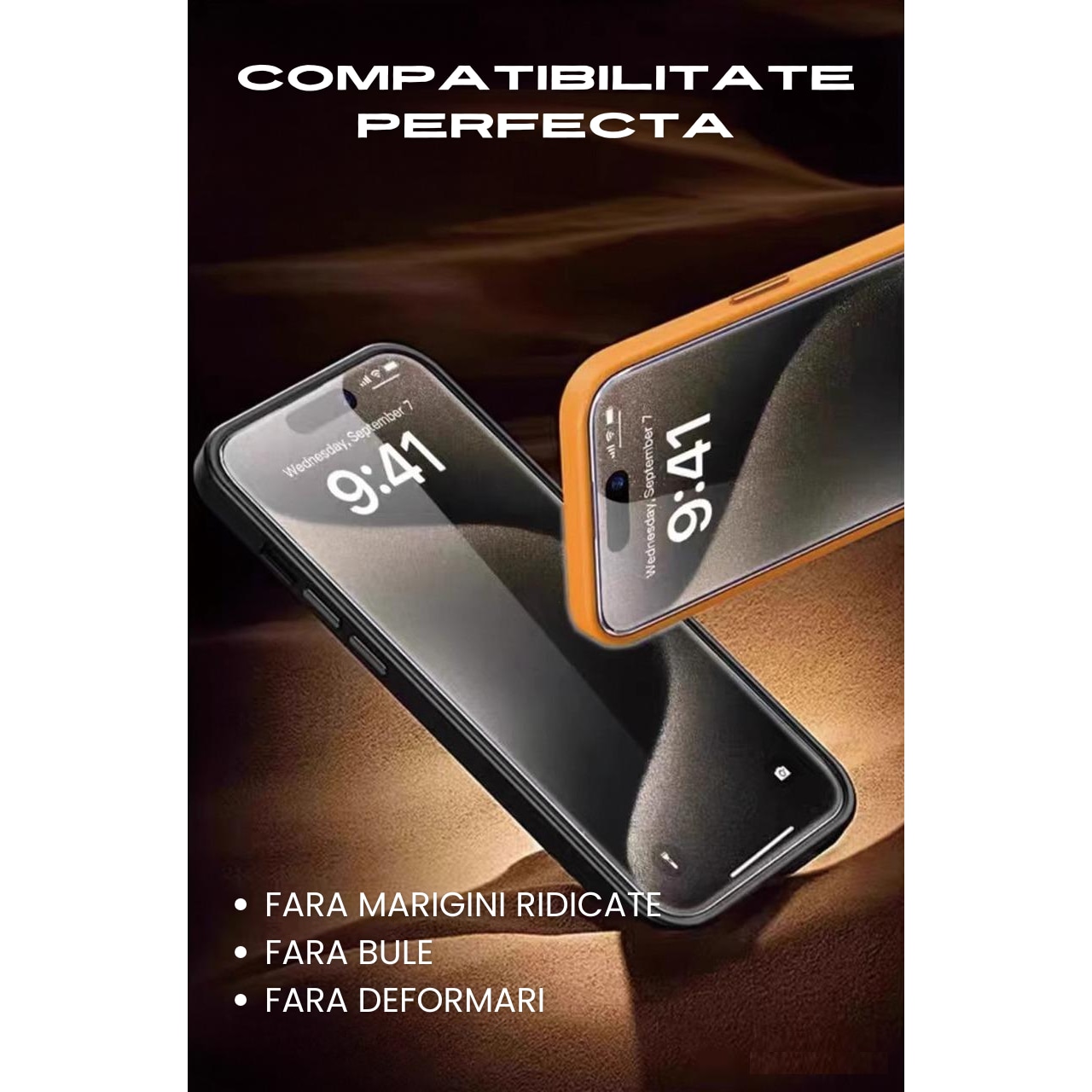 Set 2 Folii Pentru iPhone 17 Promax Transparent Fara Margini Negre, Sticla Securizata, Ez Fit instalare usoara cu EASYAPP pentru indepartarea prafului, SLSpeed, Anti-zgarieturi, Anti-amprenta, anti-explozie, Anti-soc