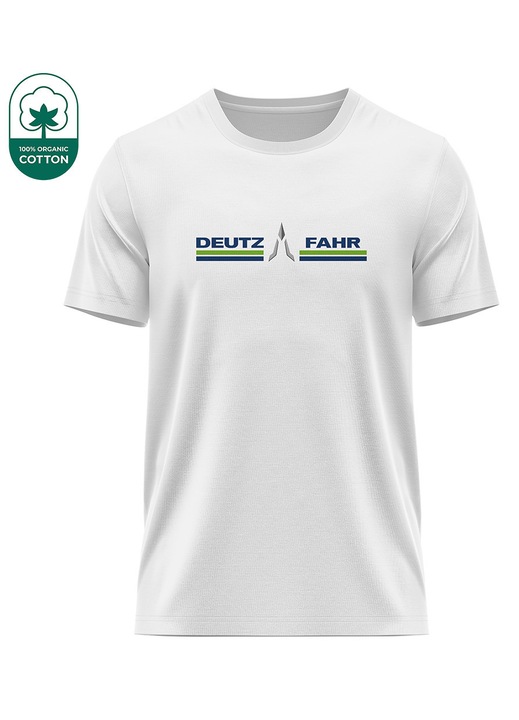 Deutz-Fahr 34.82 férfi póló, rövid ujjú, fehér