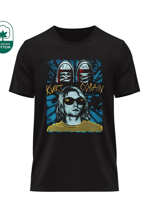 Kurt Cobain 36.16 férfi póló, rövid ujjú, többszínű
