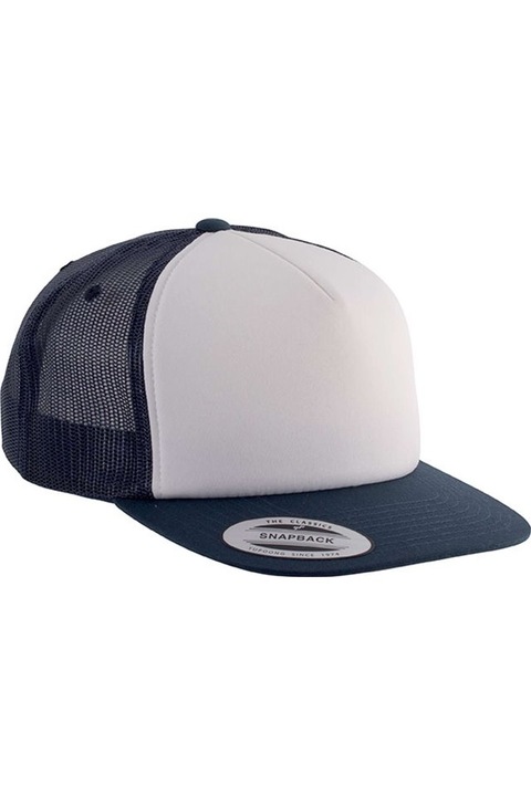 Sapca trucker unisex clasica, 5 panouri, K-UP KP911, Navy/White/Navy, Universal