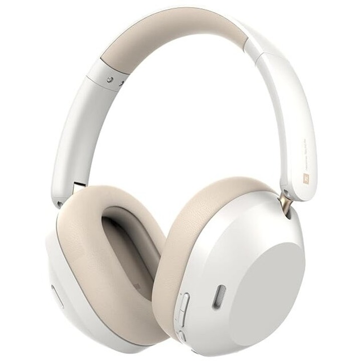 Căști wireless, Realme, Studio H1, Bluetooth 5.4, alb/crem