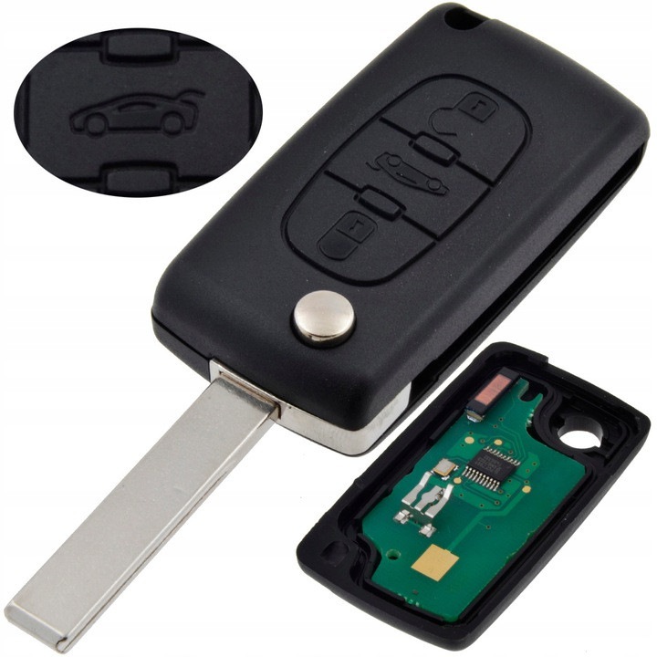 Fiat Scudo 2007-2009 Hu83 3p elektronikus távirányítós kulcs