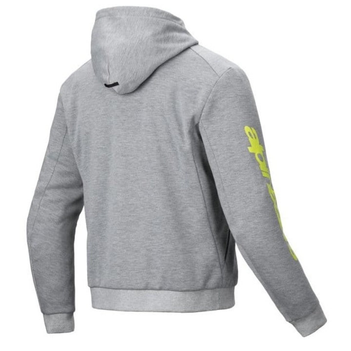Мото суитшърт ALPINESTARS CHROME V2 Сив/Жълт флуор, 54/XL
