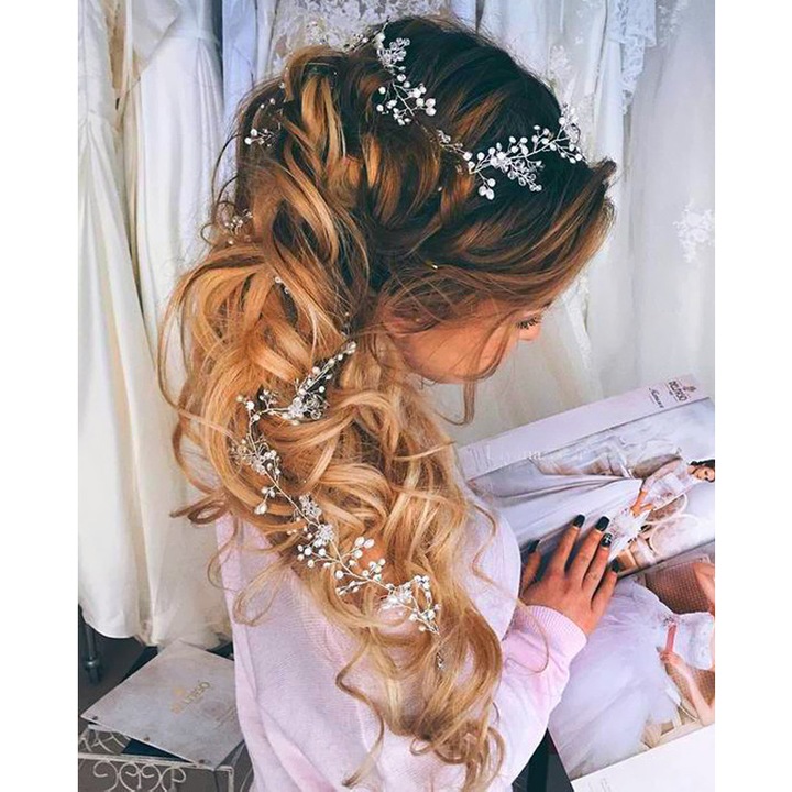 Accesoriu boho handmade cu perle si Swarovski Elements