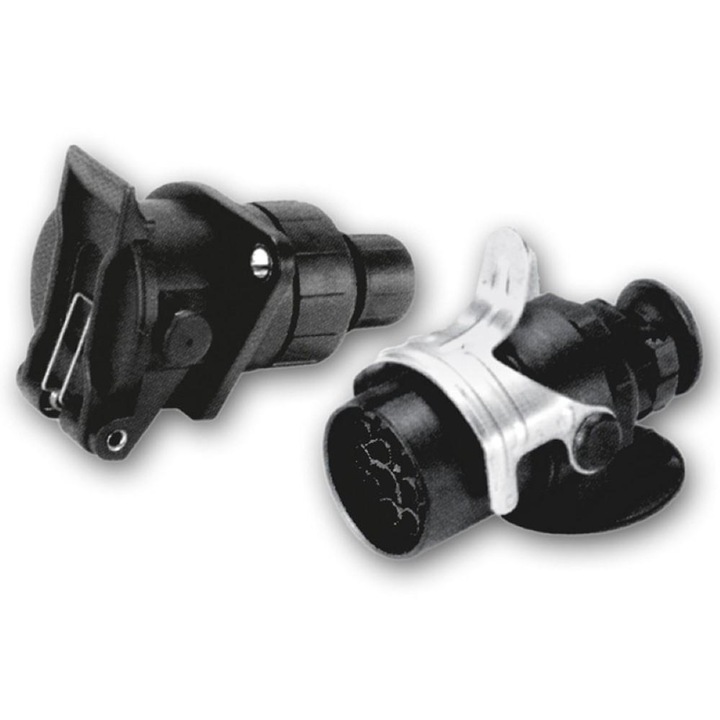 Fisa priza electrica auto HICO WGN011, 24V, 7 pini, plastic, sistem EBS