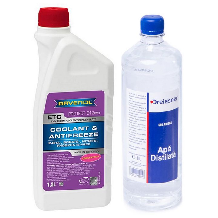 Pachet antigel concentrat Ravenol ETC Protect C12EVO rosu