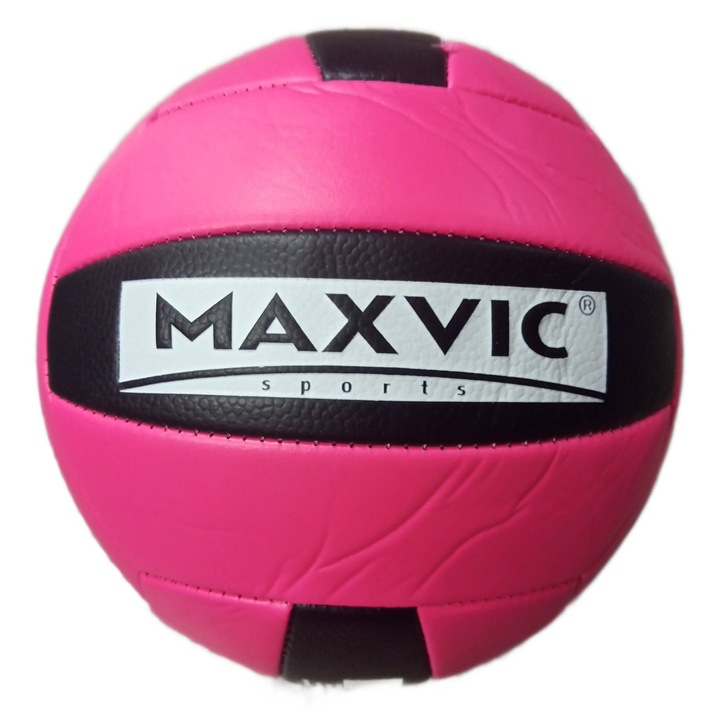 Minge de volei Schemat, dimensiune 5, roz/ negru, 65-67cm, 260-280g