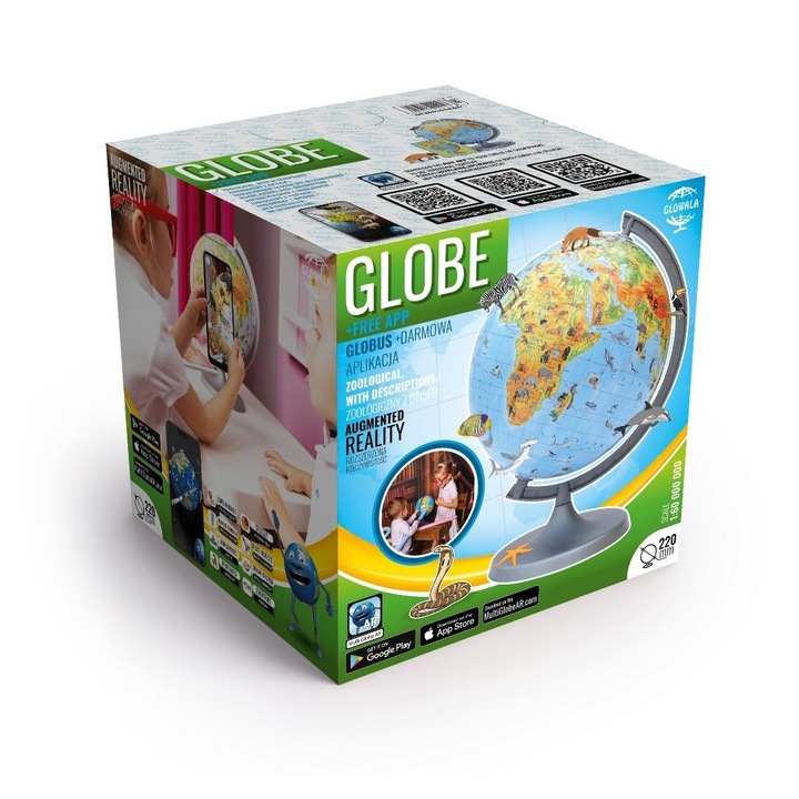Globus zoologic iluminat, ZACHEM, Multi Globe AR, 22cm