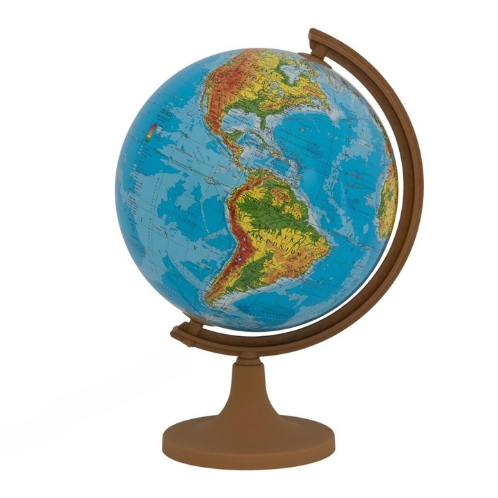 Globus fizic 32cm, ZACHEM, colorat, cu detalii ucrainene