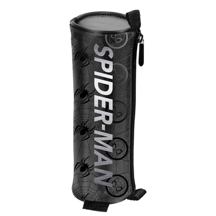 Penar tubular neechipat, Zola, Marvel Spider-man, 1 compartiment, 22 x 8 x 8 cm, negru