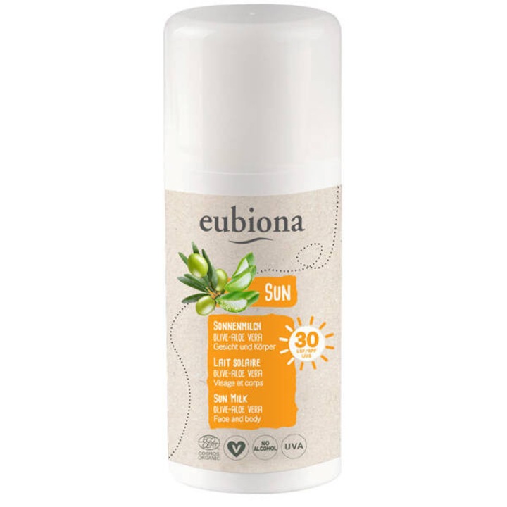 Eubiona Lotiune solara SPF 30, cu ulei de masline si aloe vera, 100 ml
