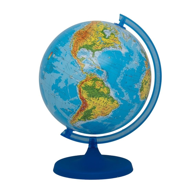 Globus fizic ZACHEM 22cm, in cutie, harta pamanteasca