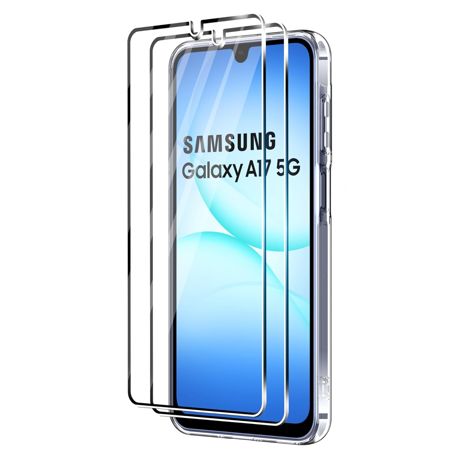 Folie sticla compatibila cu Samsung Galaxy A17 - Contur negru ALC