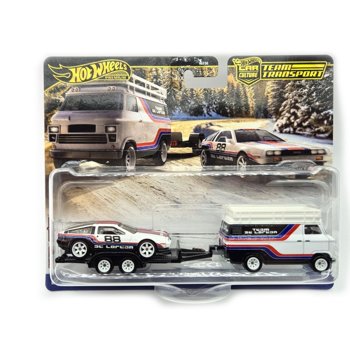Hot Wheels Team Transport - DMC DeLorean - HW Rally Hauler - Hot Wheels - 1:64