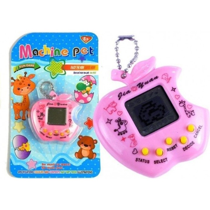 Interaktív gyerekjáték, LEANToys, Tamagotchi rózsaszín, narancssárga
