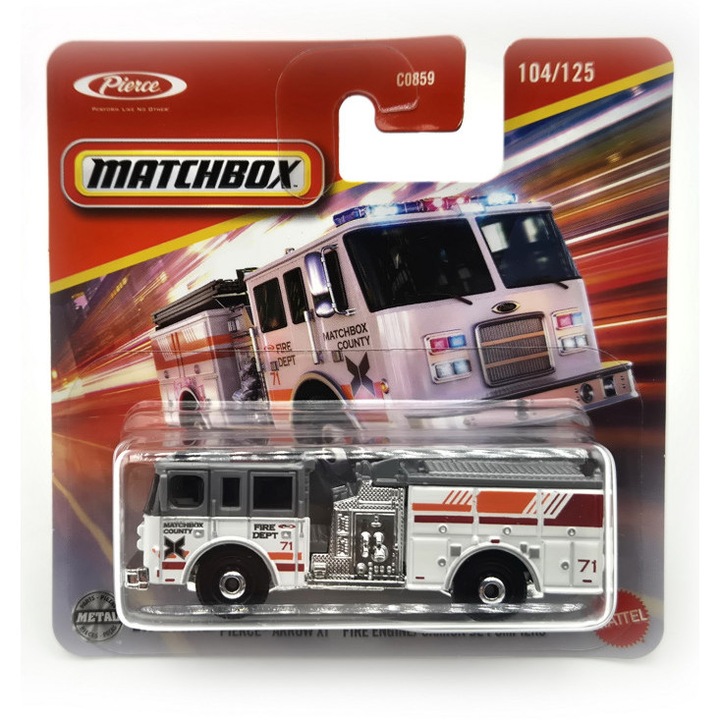 Pierce Arrow XT Fire Engine / Camion de Pompiers - tűzoltóautó - 104/125 - Matchbox - 1:64