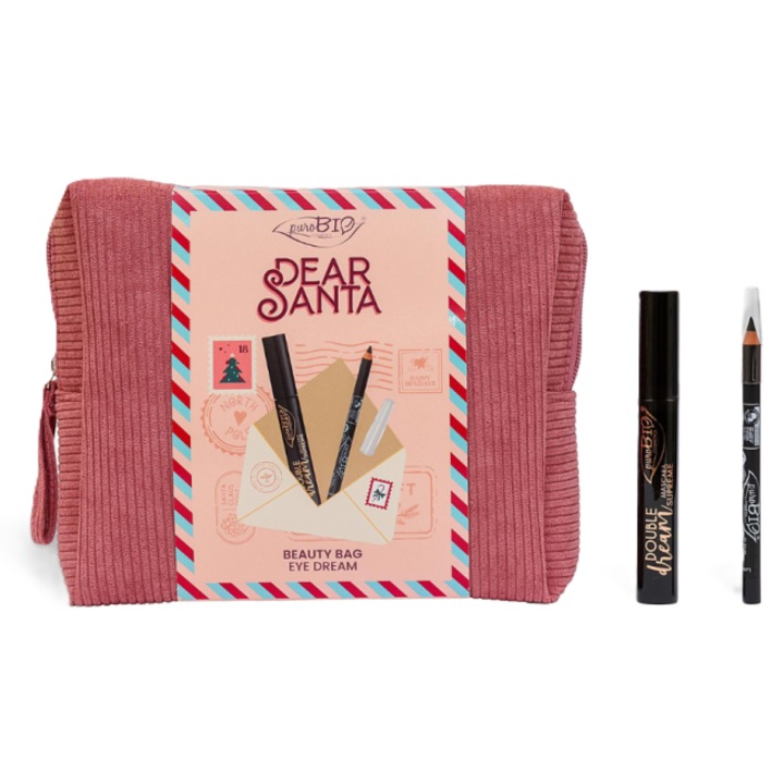 PuroBIO Set Mascara DOUBLE DREAM Glebaca neagra 10 ml + Creion de ochi negru 1,3 g