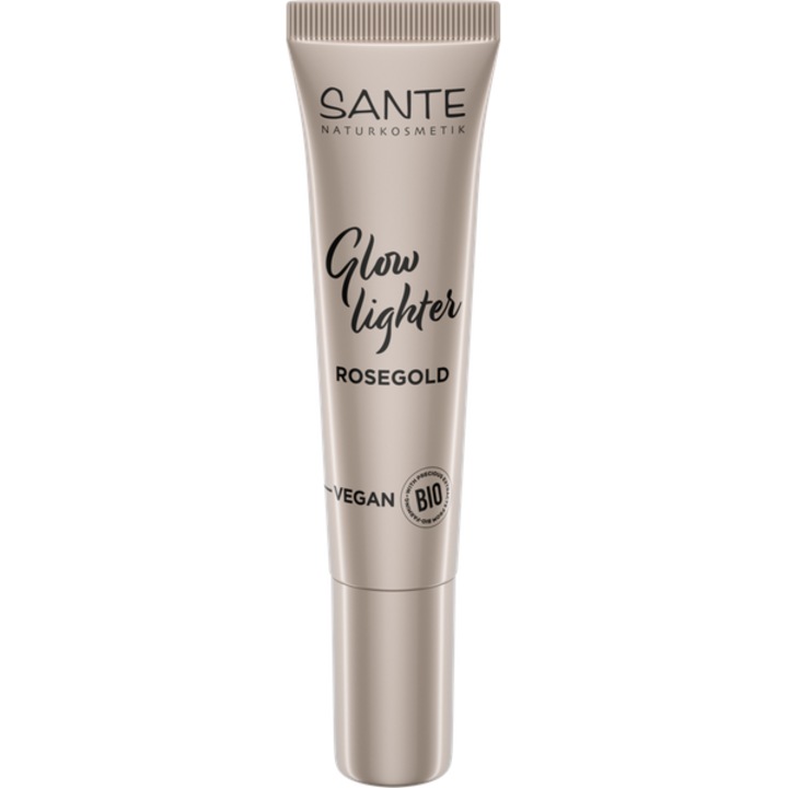 Iluminator Sante Naturkosmetik ROSEGOLD, 15 ml, cu extract de grapefruit bio si suc de aloe bio