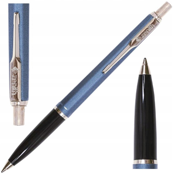 Pix de scris ZENITH 7, albastru, cu cerneala documentara, lungime scriere 4500m