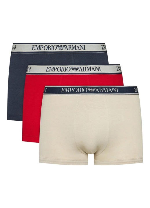 Set 3 perechi boxeri barbati Y4383, Emporio Armani, Bumbac/Elastan, Multicolor, S INTL