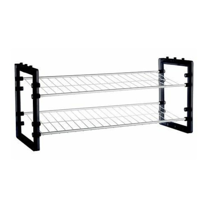 5FIVE SIMPLY SMART cipőtartó, 2 polccal, fekete, 1,05 kg