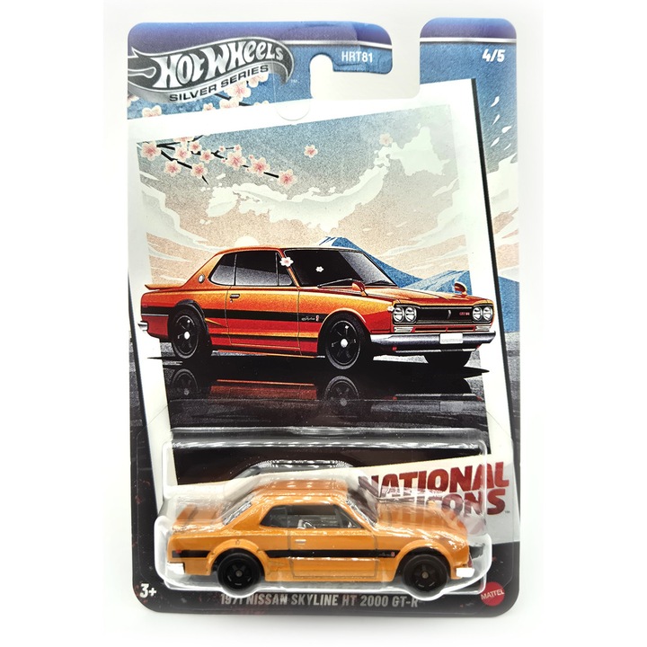 Hot Wheels 1971 Nissan Skyline HT 2000 GT-R - Silver Series 4/5 - hosszú kártyás - Hot Wheels - 1:64