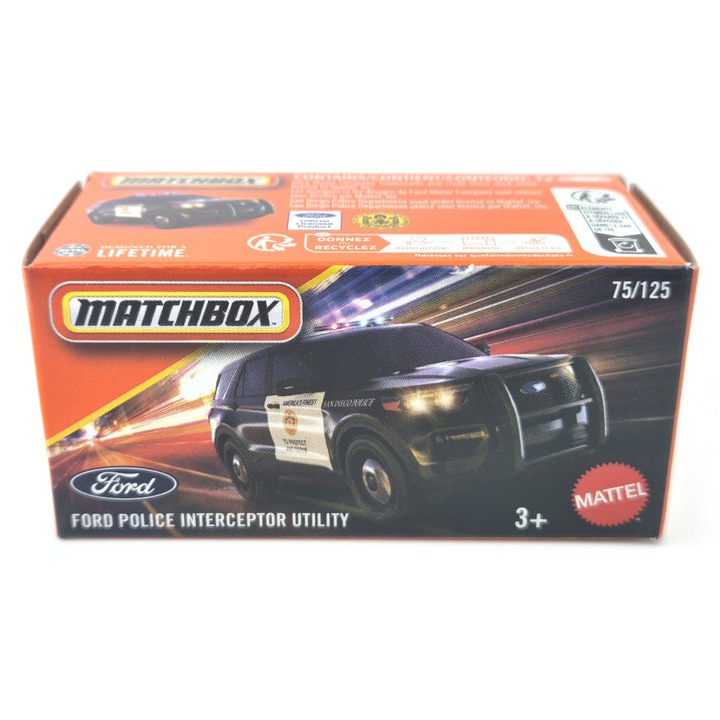 Ford Police Interceptor Utility - 75/125 - Matchbox - 1:64