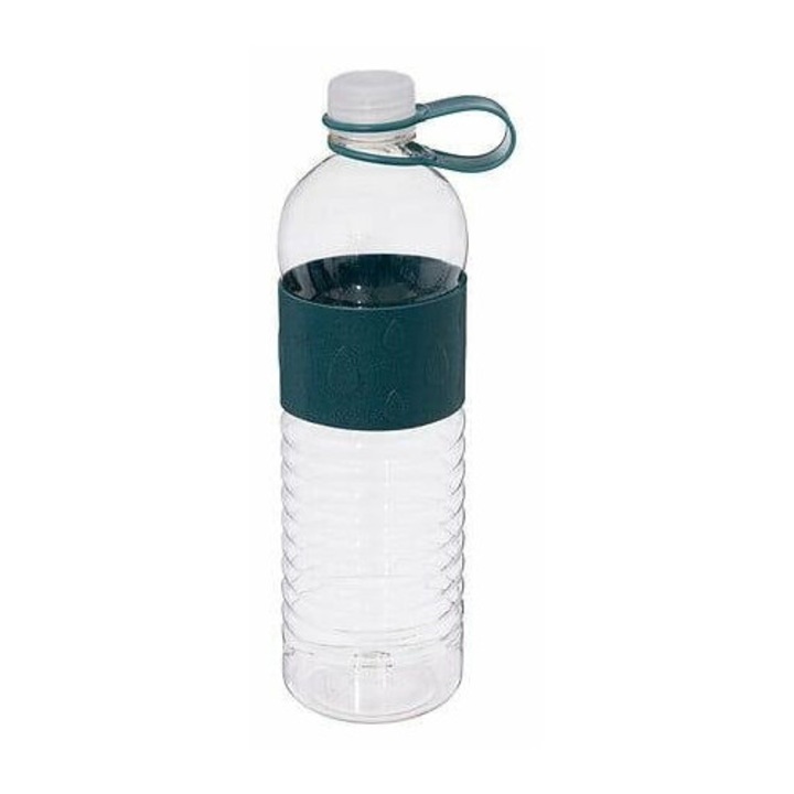 Sticla de apa 5five simply smart, 700 ml, plastic, transparent, culoare albastru inchis