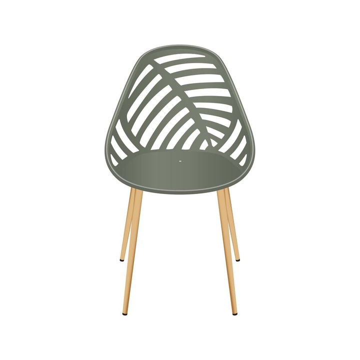 Intesi Alameda szék, zöld, műanyag és acél, ergonomikus kialakítás, 110 kg