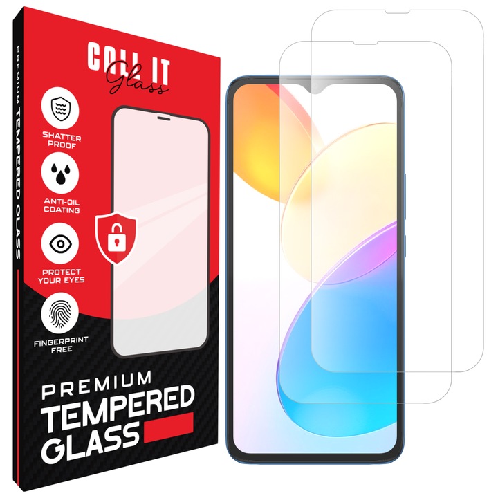 Call It Glass™ képernyővédő fólia Honor X5 készülékhez, prémium üvegből, 2 lapos